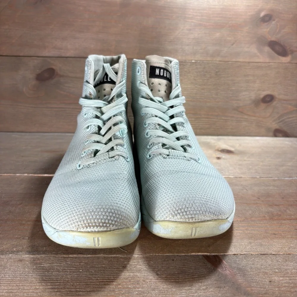 NOBULL High Top Trainer Womens size 9 shoes Mint Knit Lace Up Training sneakers